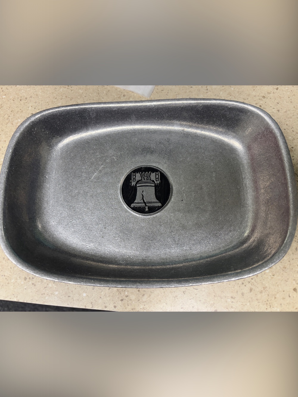 Wilton Armetale Liberty Bell Bread Plate Silver Vintage Hot cold plate